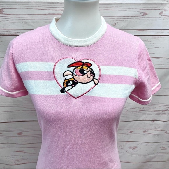 Rare Dolls Kill x The Powerpuff Girls For The Win Mini Knit Dress Y2K - Picture 2 of 10